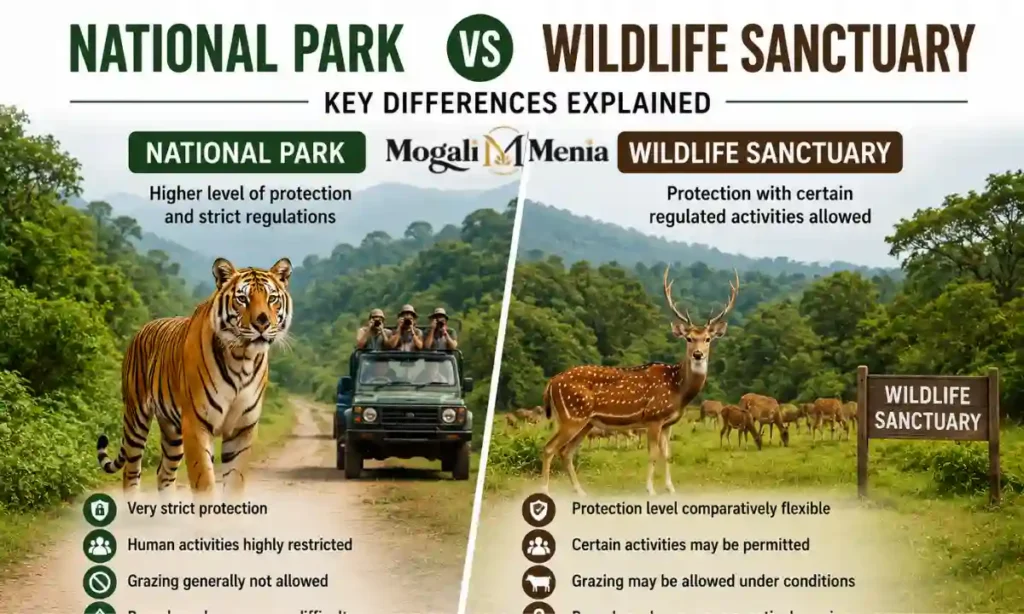 Difference Between National Park and Wildlife Sanctuary